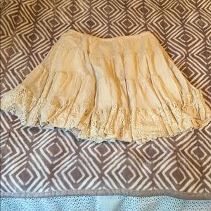 Cream colored free people skirt.Size M. Worn twice